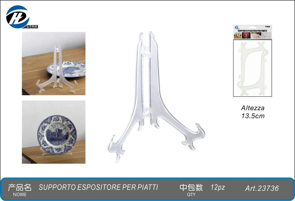 Supporto Plastica Per Piatti 13.5Cm 1/12 Ct 240