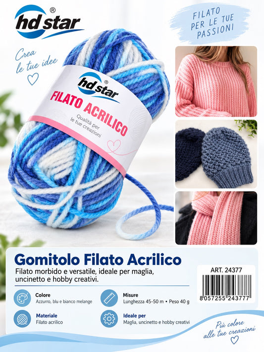 24377 Bicolore Lana Acrilica 40G 1/10 Ct 120