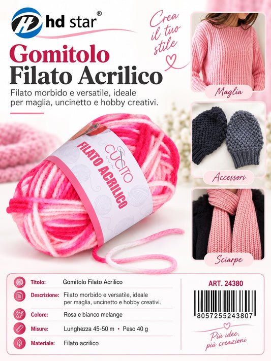 24380 Bicolore Lana Acrilica 40G 1/10 Ct 120