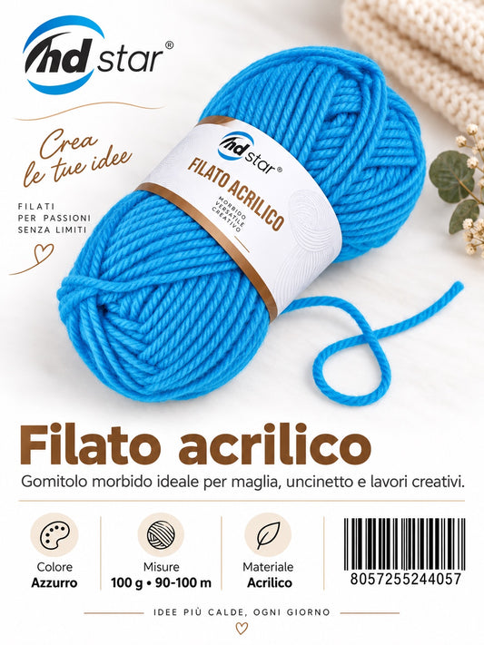 24405 Lana Acrilica 100G 70Mt 1/6 Ct72 836# （545 ）