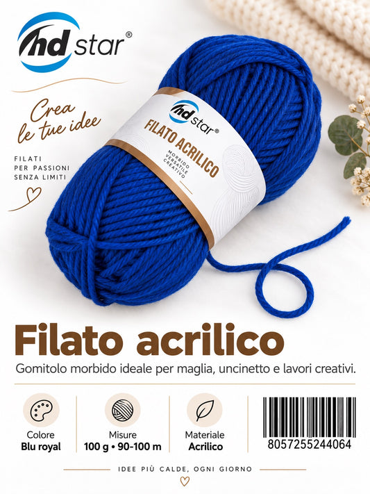 24406 Lana Acrilica 100G 70Mt 1/6 Ct72 836# （546 ）