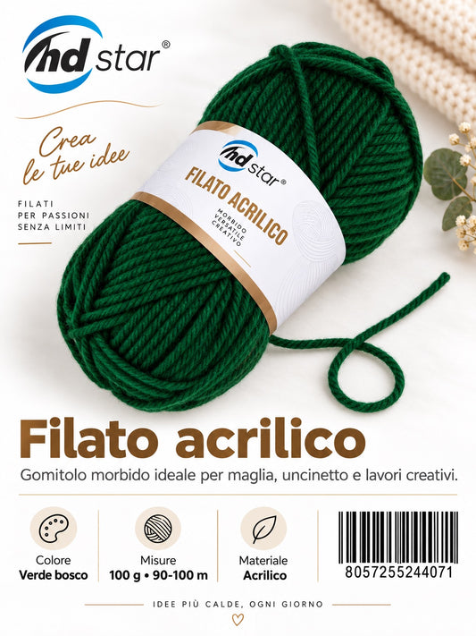 24407 Lana Acrilica 100G 70Mt 1/6 Ct72 836# （548 ）