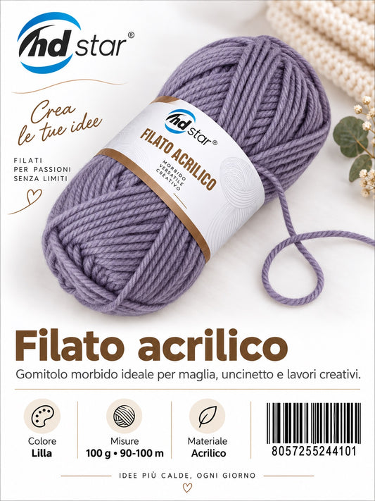 24410 Lana Acrilica 100G 130Mt 1/6 Ct72 836# （552 ）