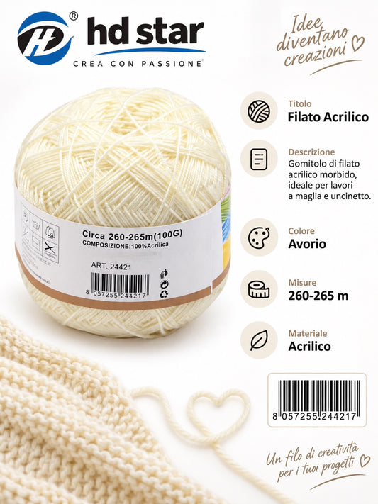 24421 Lana Acrilica 100G 1/6 Ct72 （530 )