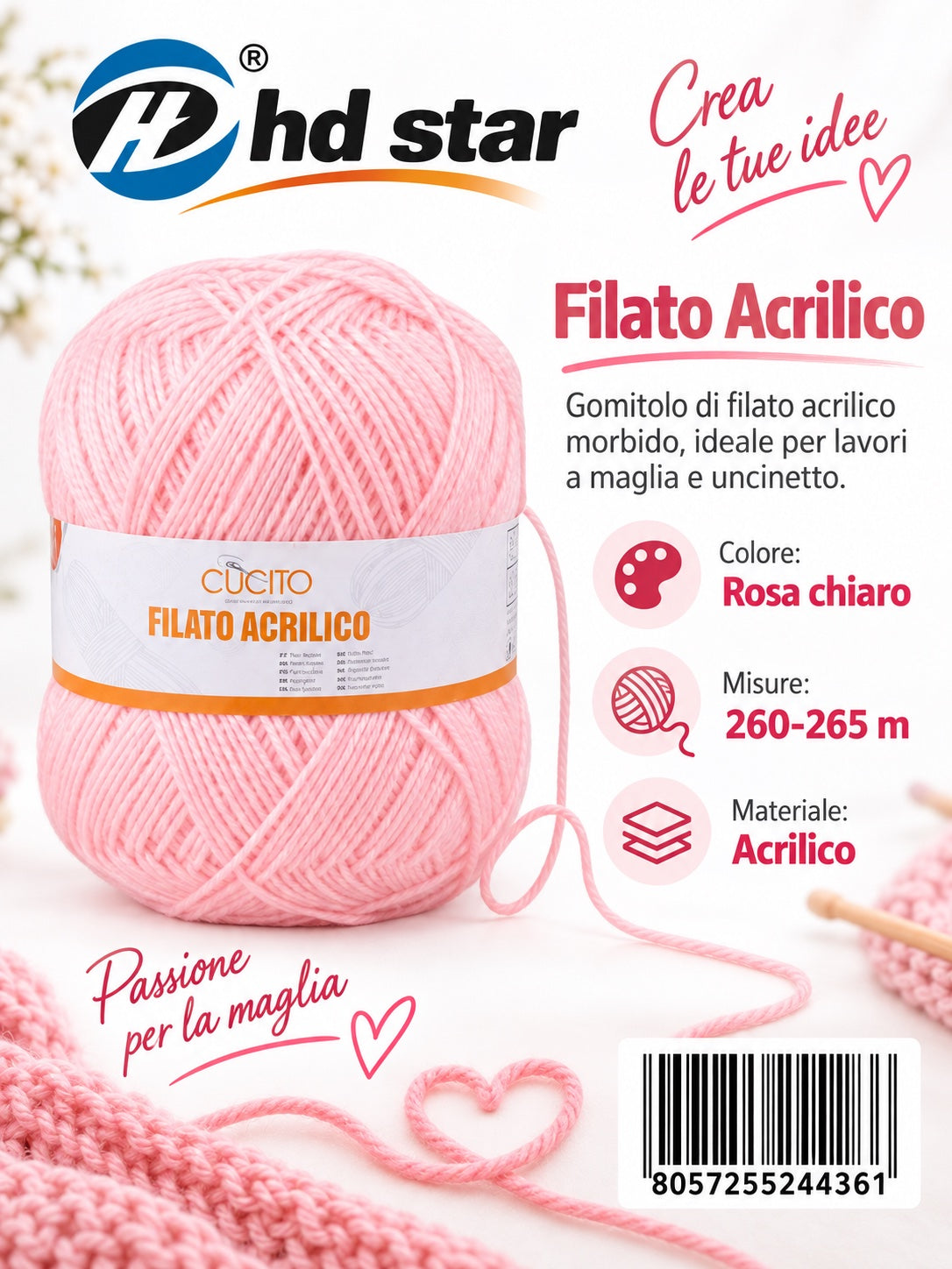 24436 Lana Acrilica 100G 1/6 Ct72 （539 )