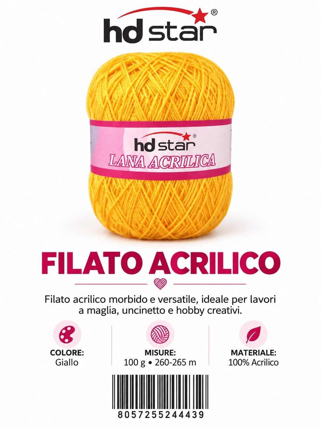 24443 Lana Acrilica 100G 1/6 Ct72 （531 )