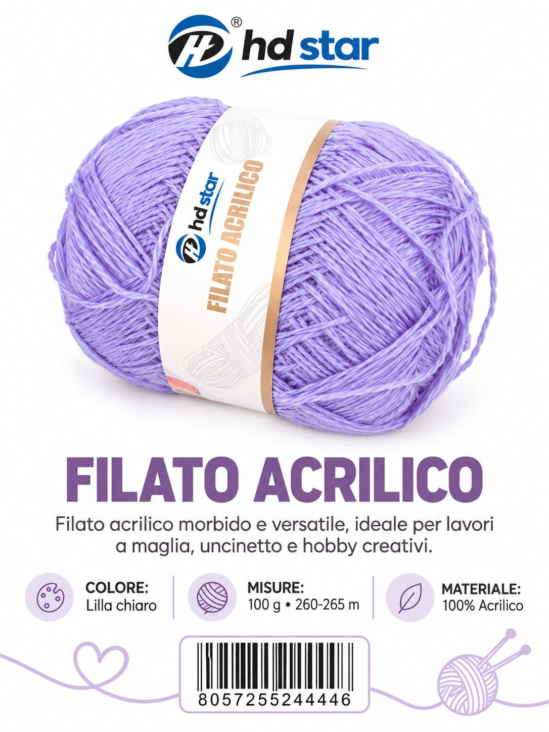 24444 Lana Acrilica 100G 1/6 Ct72 （567 )