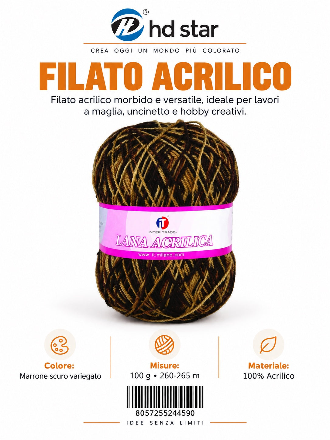 24459 Lana Acrilica 100G 1/6 Ct 72