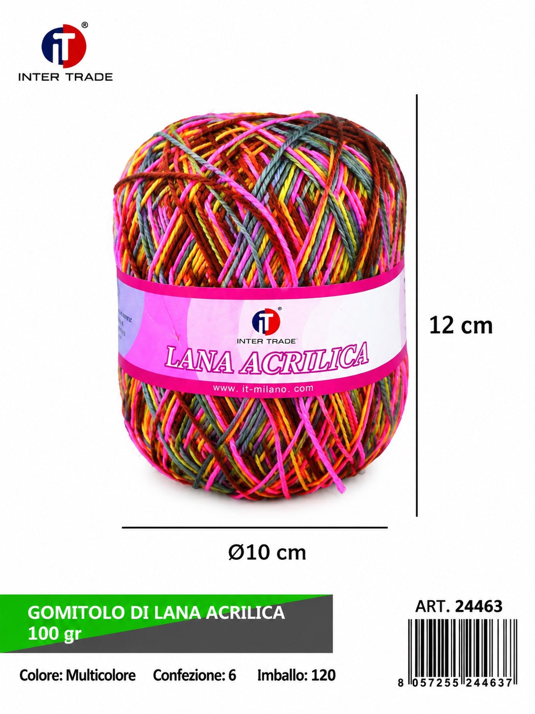 24463 Lana Acrilica 100G 1/6 Ct 72