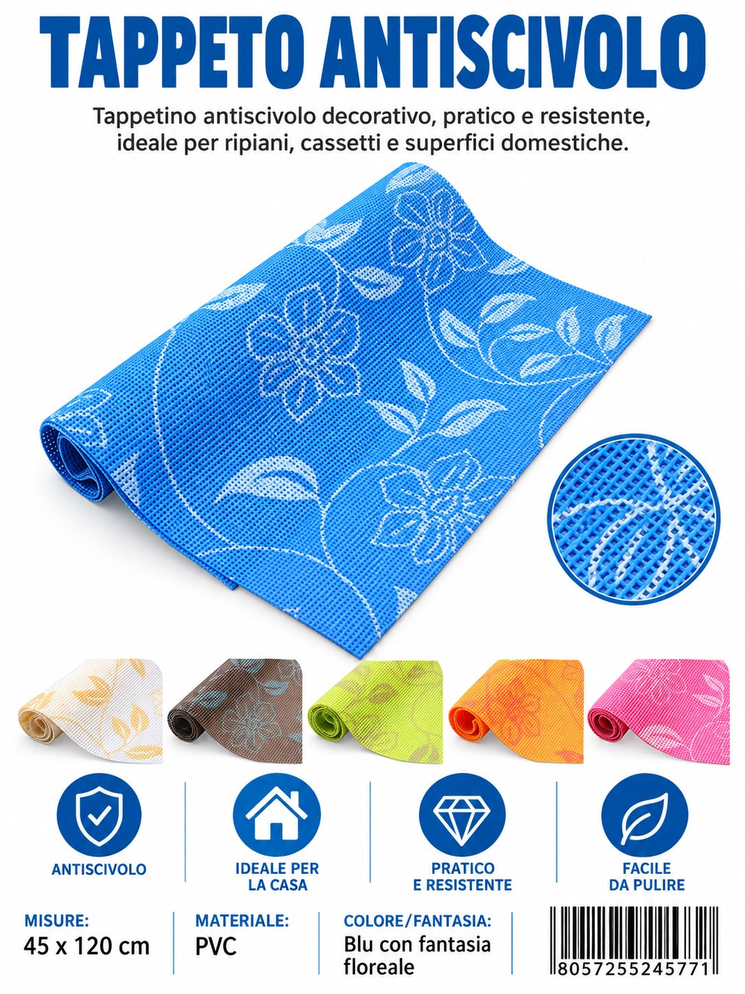 24577 Tappeto Antis.Stp 45X120Cm 1/12 Ct 72