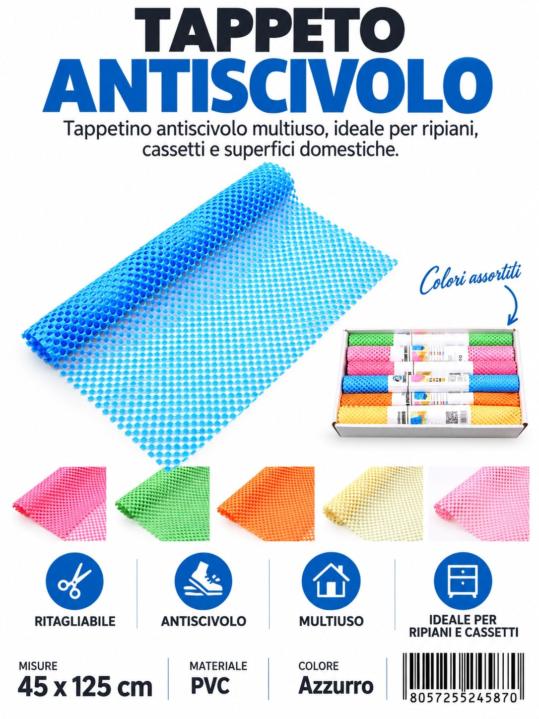 24587 Tappeto Antiscivolo 45*125Cm 1/12 Ct 48