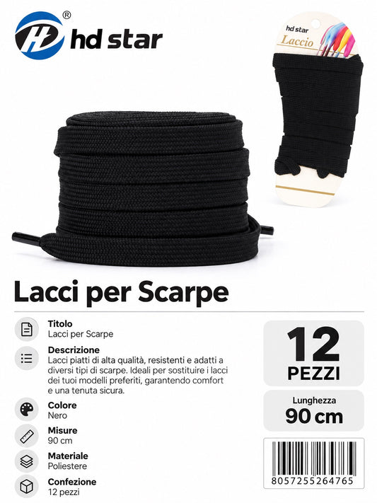 26476 Lacci Piatti 90Cm 1/12