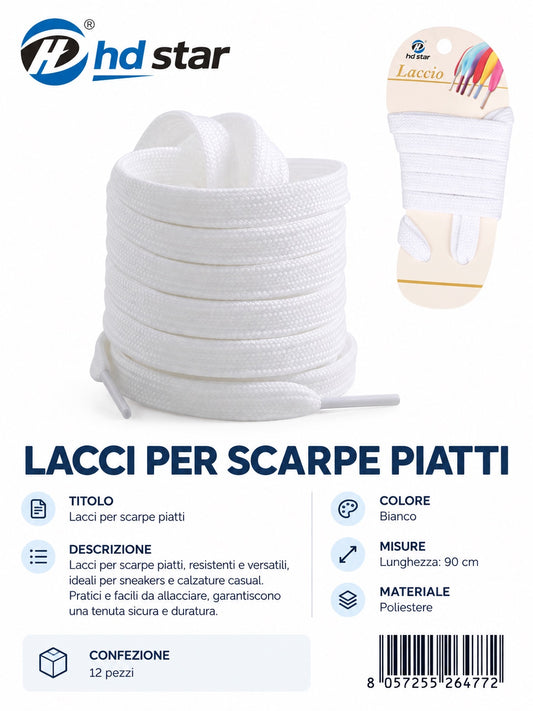 26477 Lacci Piatti 90Cm 1/12