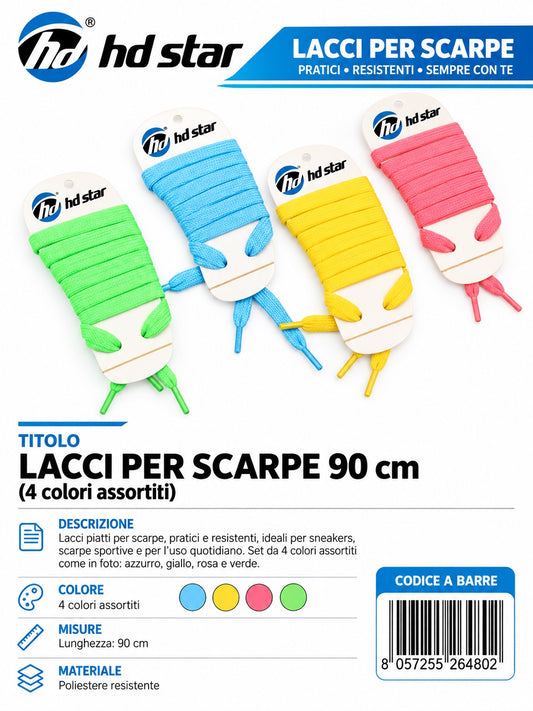 26480 Lacci Piatti 90Cm 1/12