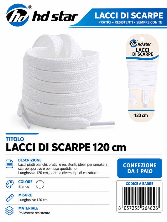 26482 Lacci Piatti 120Cm 1/12