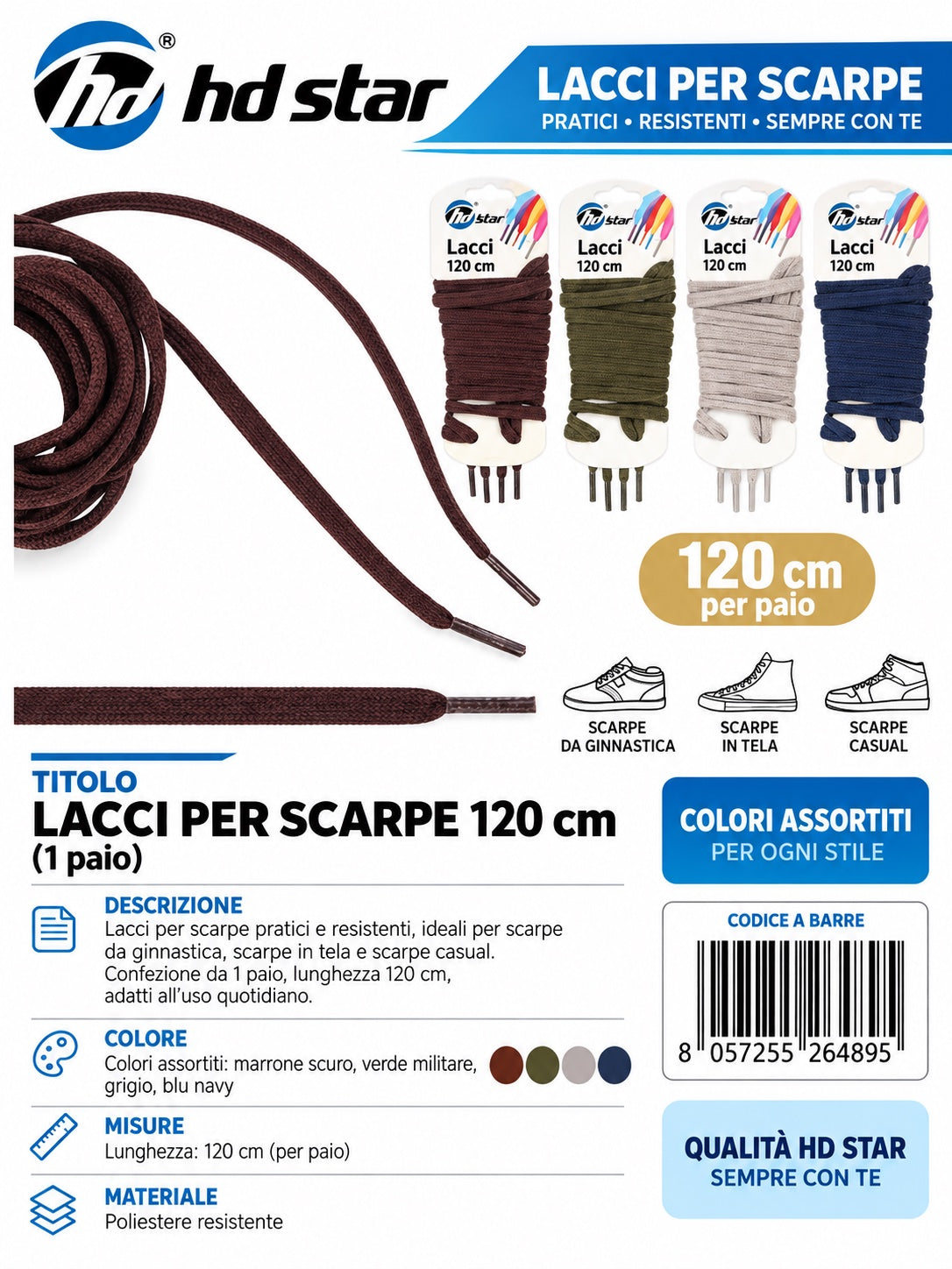 26489 Lacci Rotondi 90 Cm 1/12