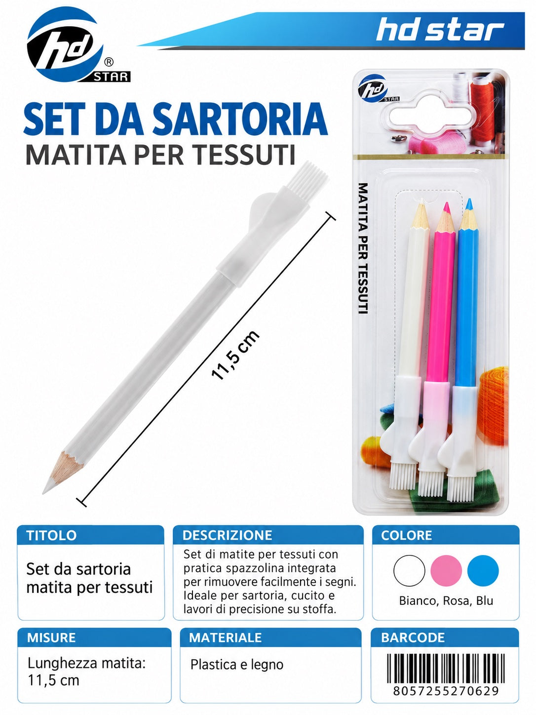 Matita Per Tessuti 2Pz 1/24