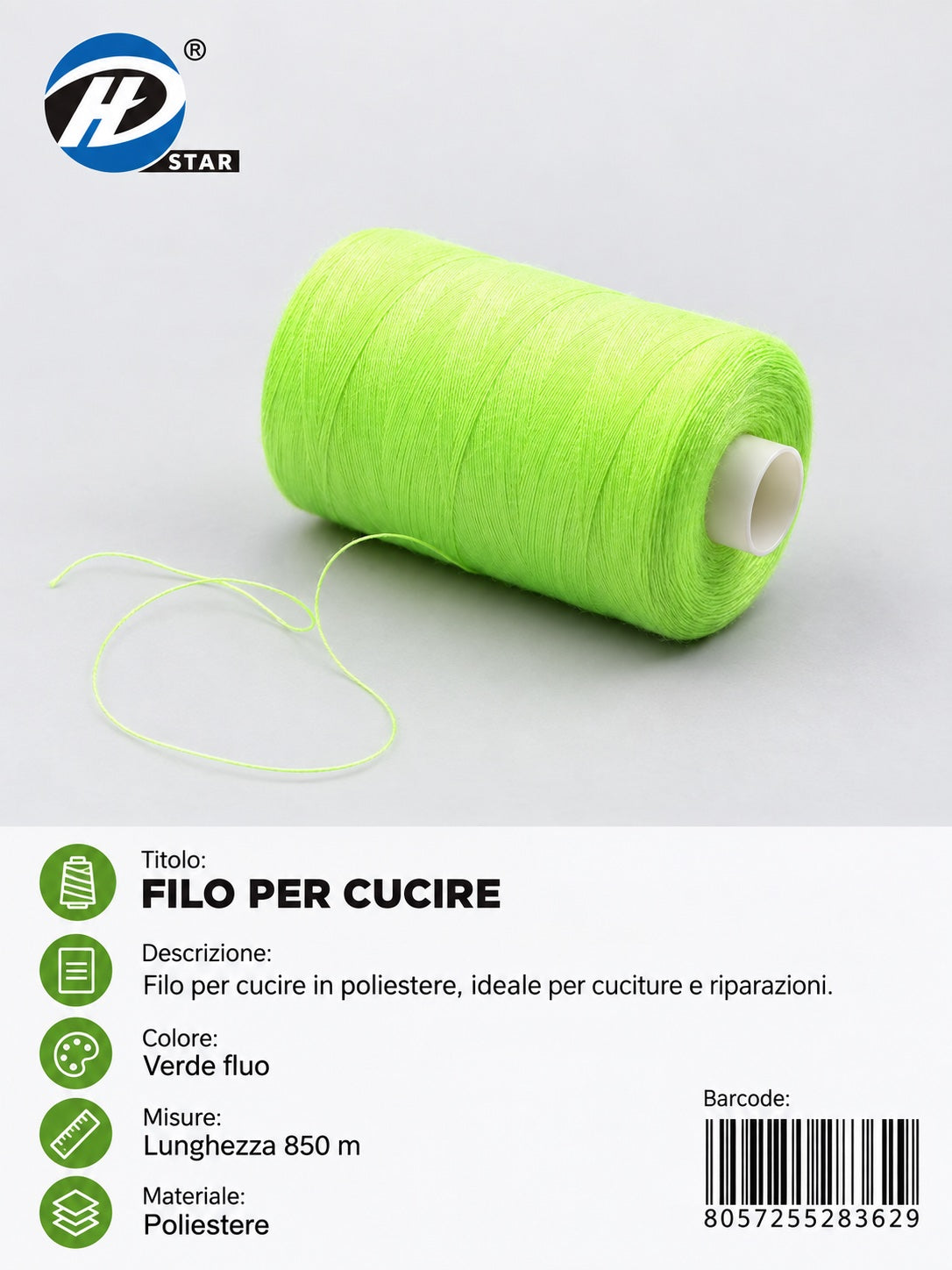 28362 Filo Per Cucire 850Cm 1/12 Ct 240