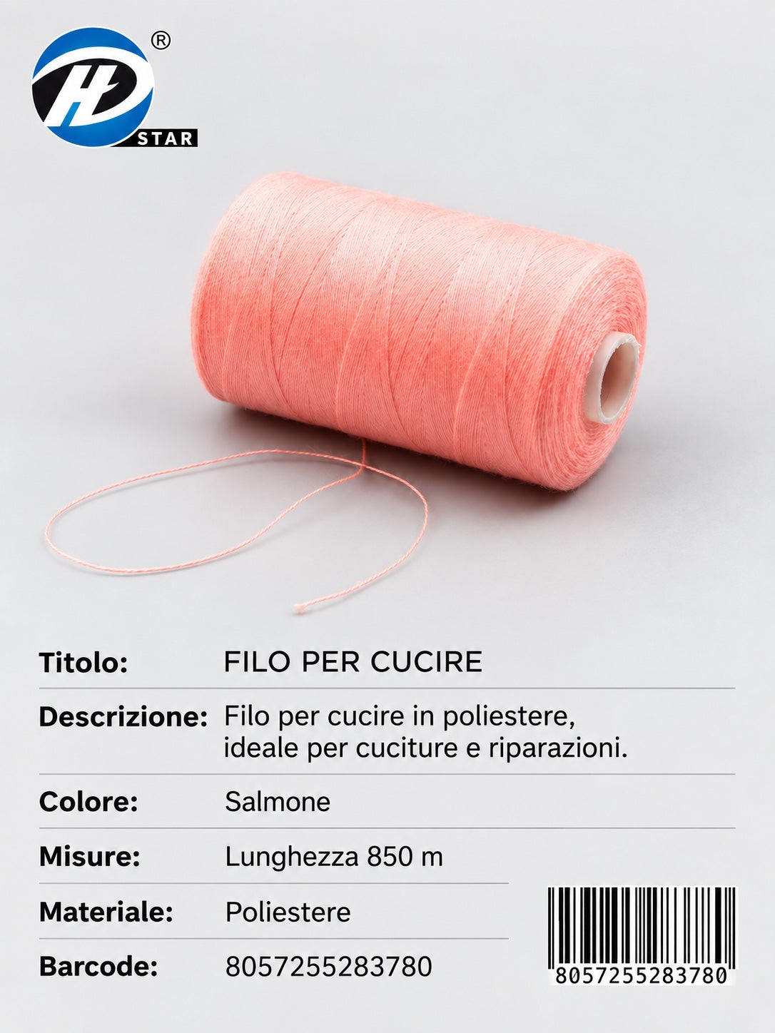 28378 Filo Per Cucire 850Cm 1/12 Ct 240