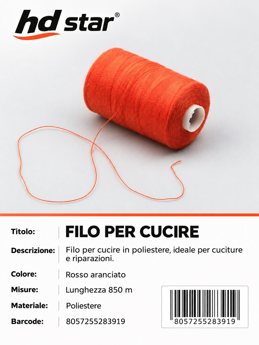 28391 Filo Per Cucire 850Cm 1/12 Ct 240