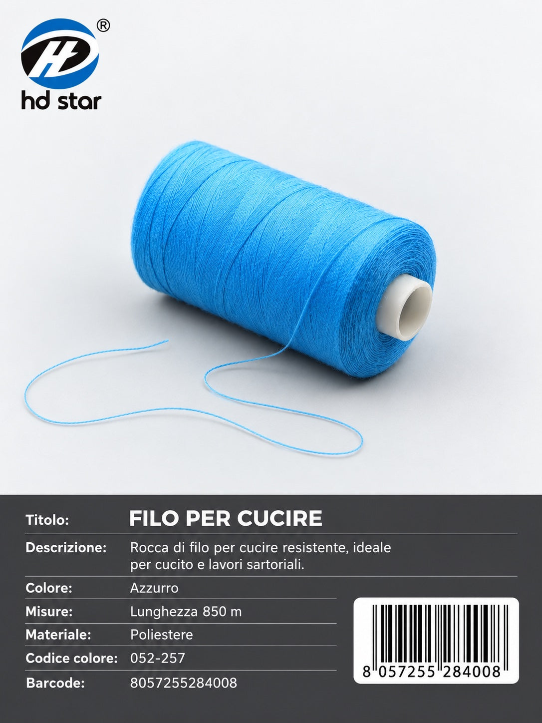 28400 Filo Per Cucire 850Cm 1/12 Ct 240