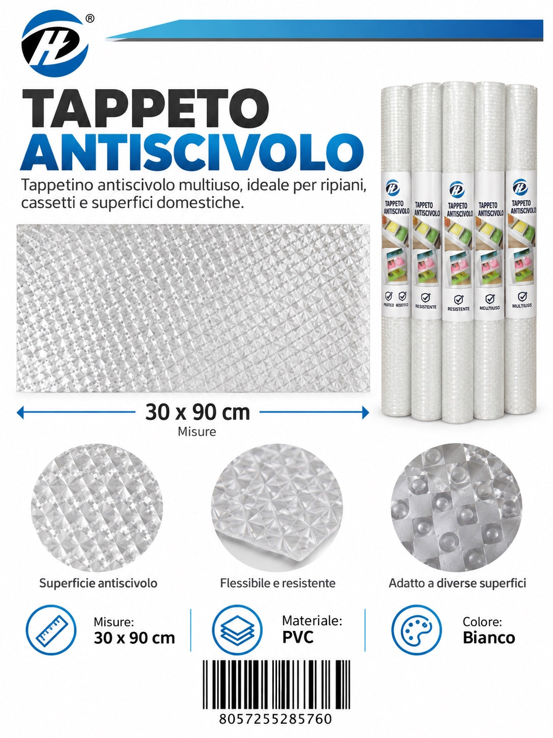 28576 Tappeto Antiscivolo Stp 3D 30*90Cm 1/6 Ct 120
