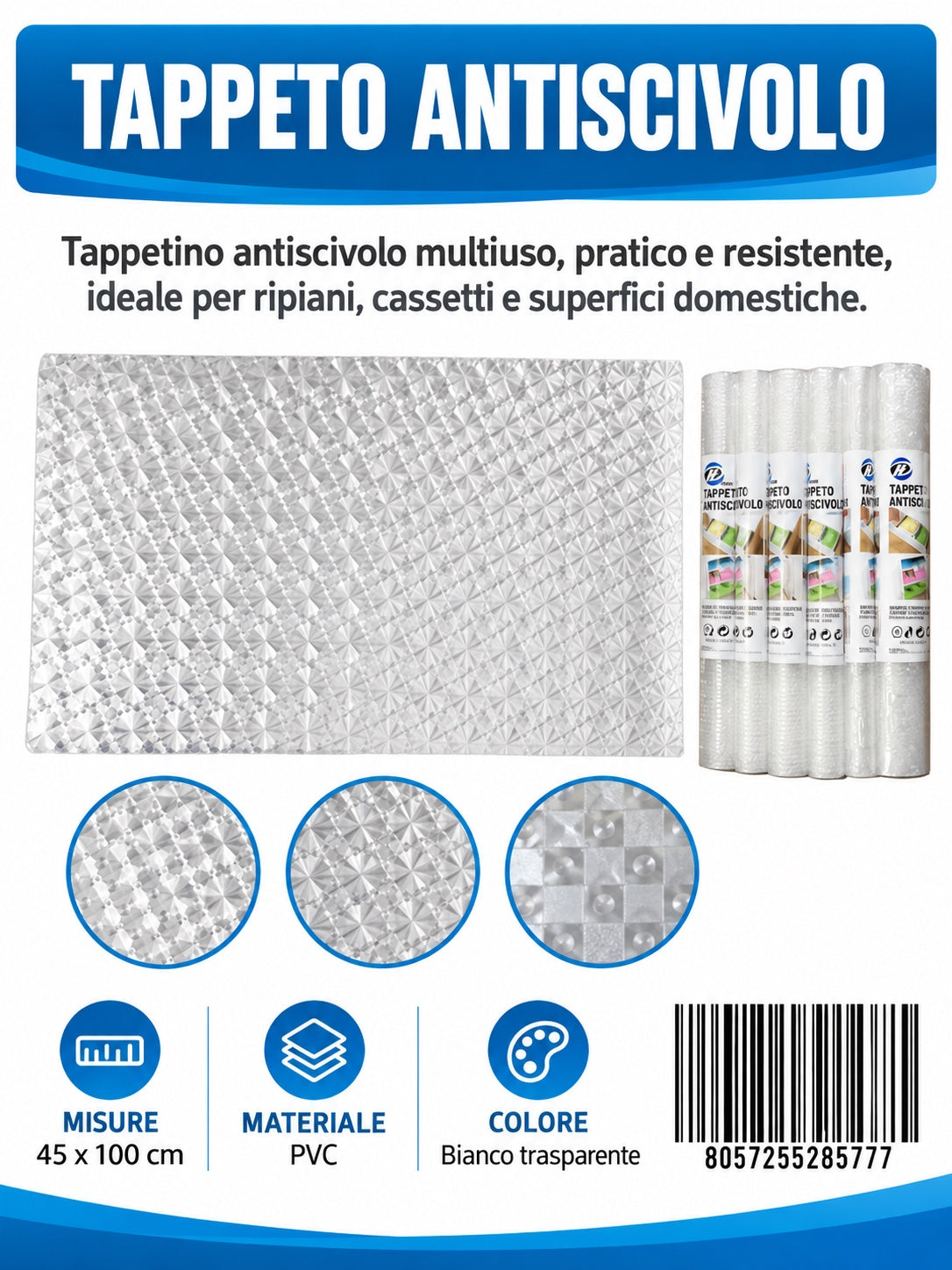 28577 Tappeto Antiscivolo Stp 3D 45*100Cm 1/6 Ct 120