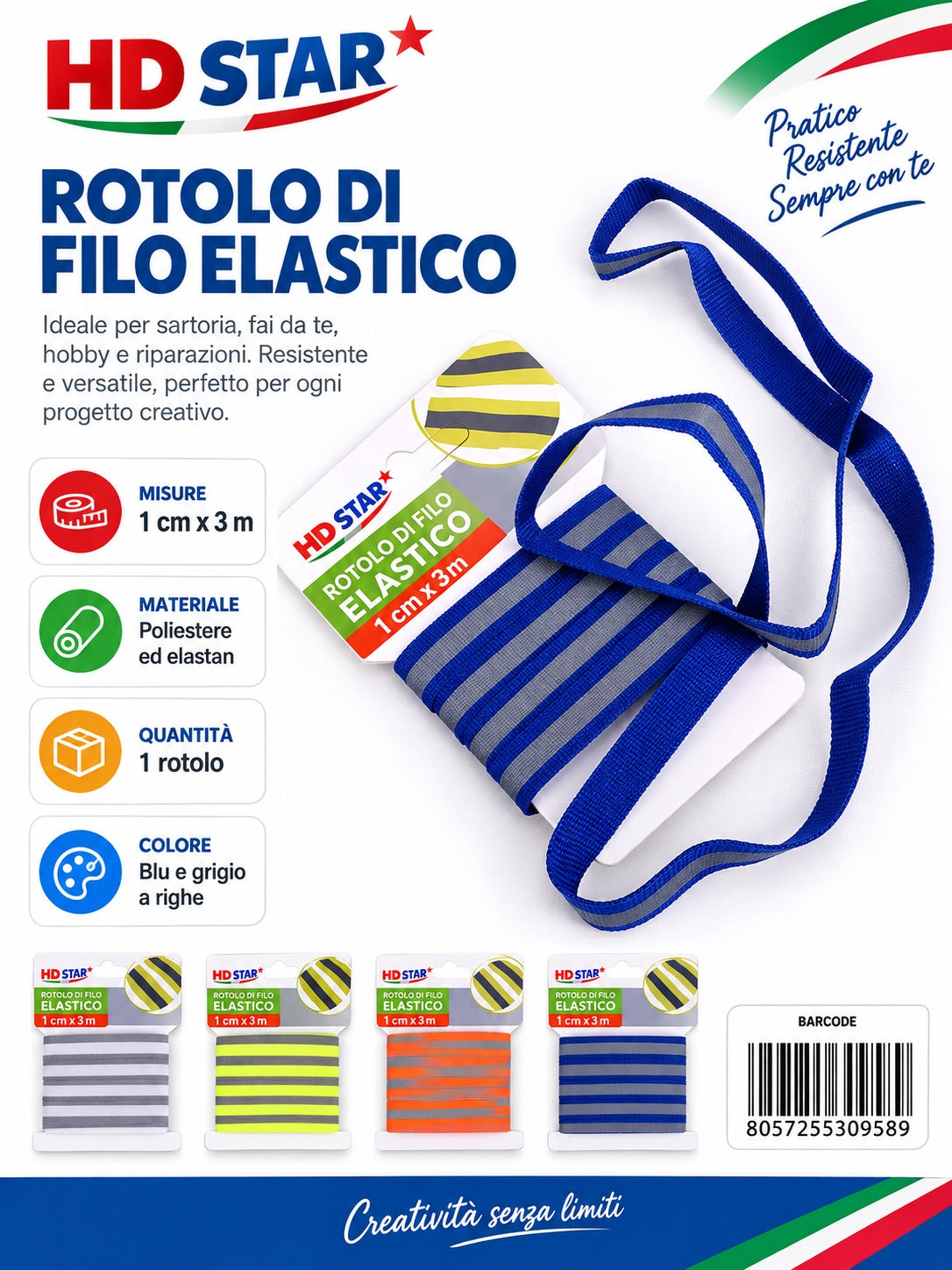 30958 Nastro Rifrangente 1,0Cmx3M 1/24
