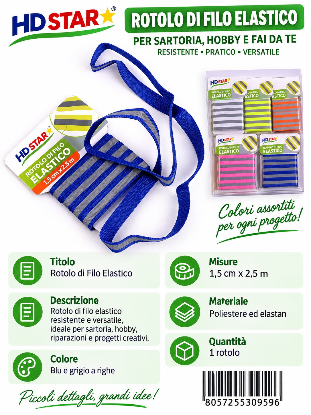 30959 Nastro Rifrangente 1.5Cmx2.5M 1/24