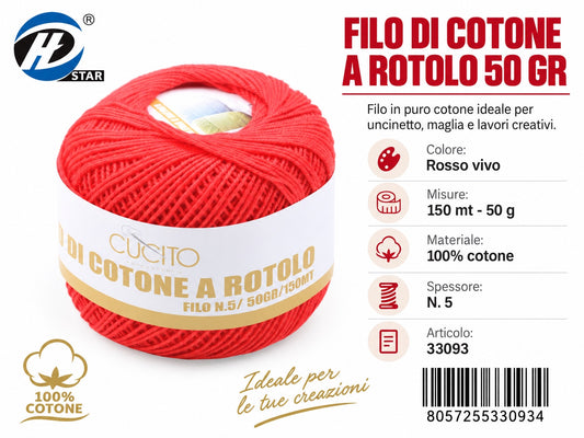 33093 Filo Ricamo 5#50G 666