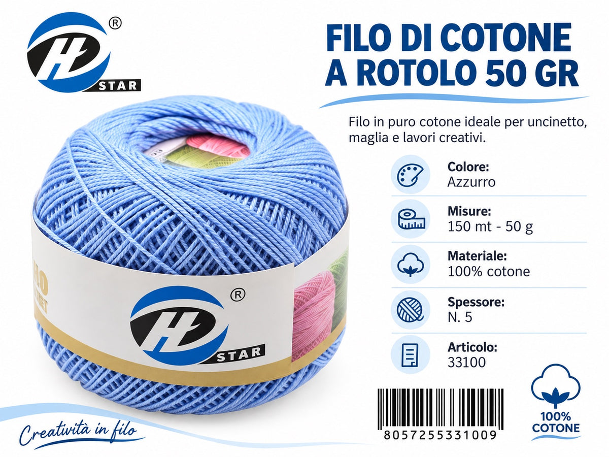 33100 Filo Ricamo 5#50G 809