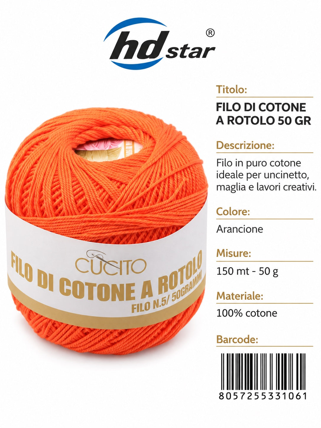 33106 Filo Ricamo 5#50G 947