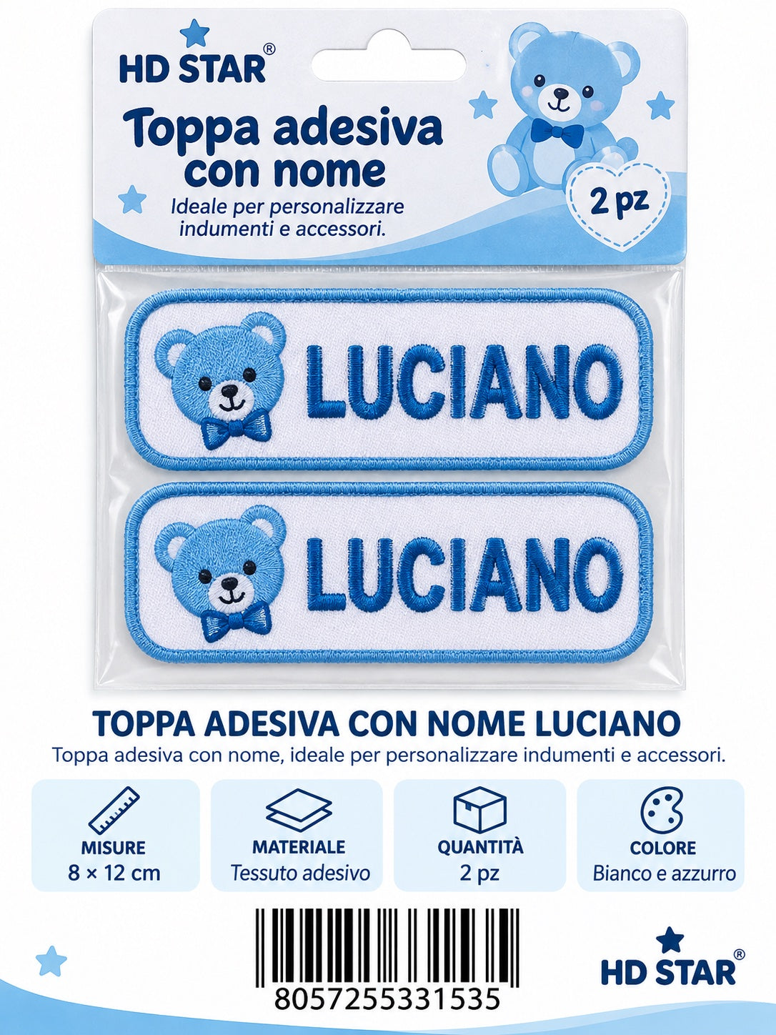 33153 Toppa Adesiva Luciano 2Pz 1/12 Ct 960