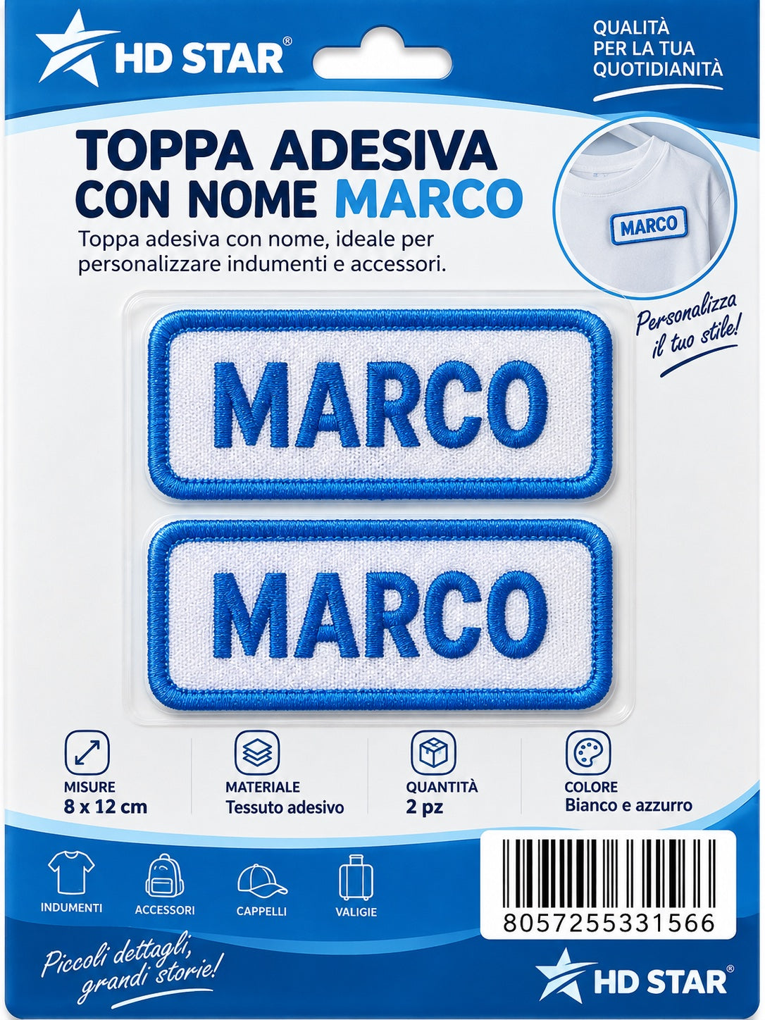 33156 Toppa Adesiva Marco 2Pz 1/12 Ct 960
