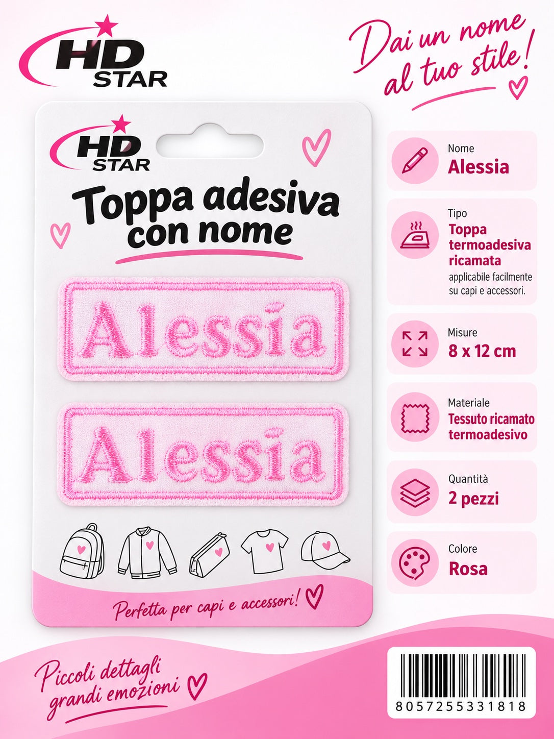 33181 Toppa Adesiva Alessia 2Pz 1/12 Ct 960
