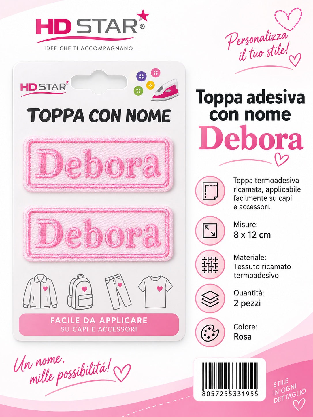 33195 Toppa Adesiva Debora 2Pz 1/12 Ct 960