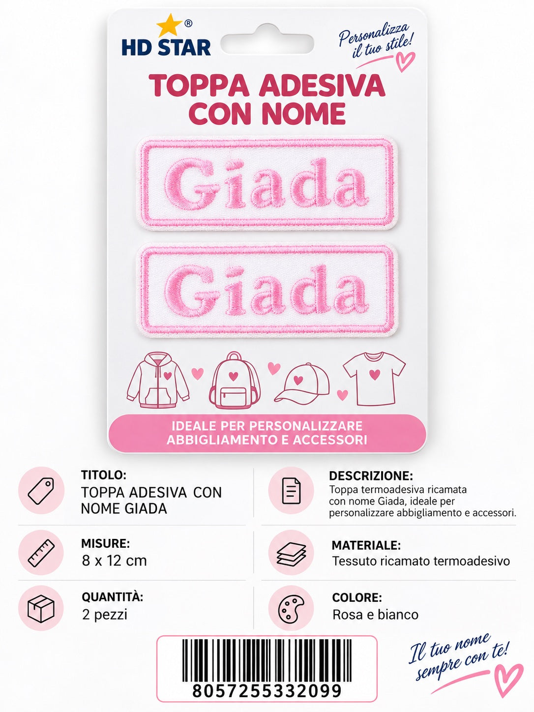 33209 Toppa Adesiva Giada 2Pz 1/12 Ct 960