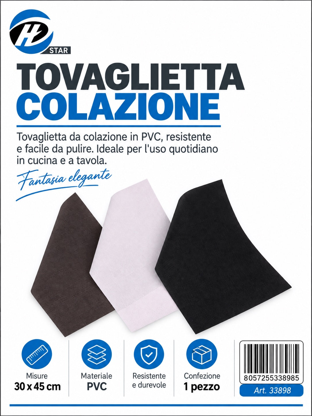33898 Tovaglietta Colazione Pvc 30*45Cm Ct144