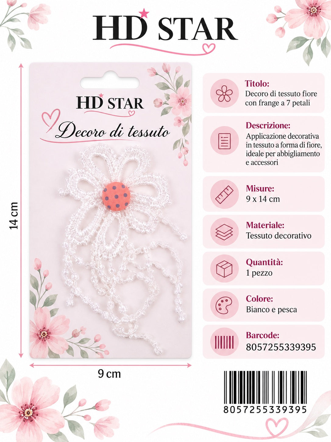 33939 Decoro Di Tessuto 1Pz