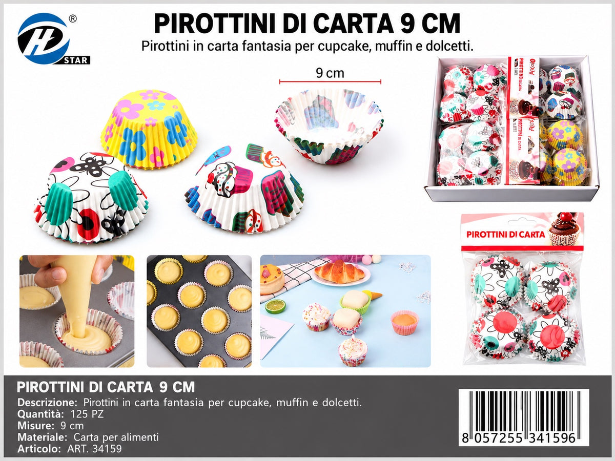 34159 Pirottini Di Carta Colorati 9Cm 125Pz Ct 144