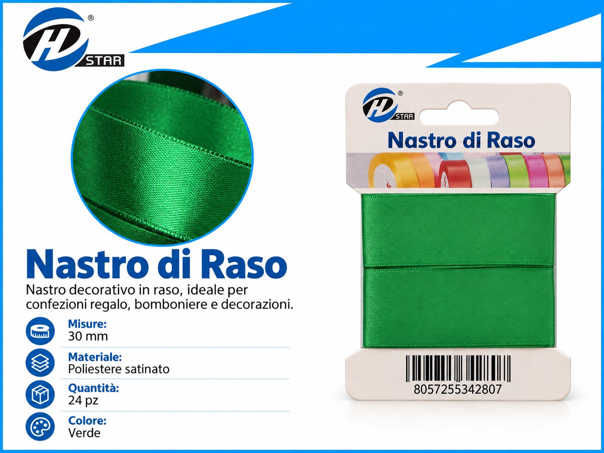 Z34280 Bb Nastro Di Raso 30Mm*2M Verde