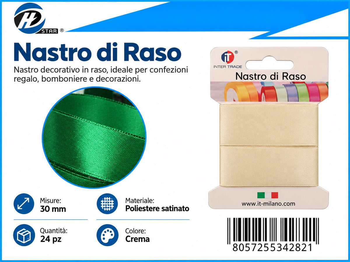 Z34282 Bb Nastro Di Raso 30Mm*2M Crema
