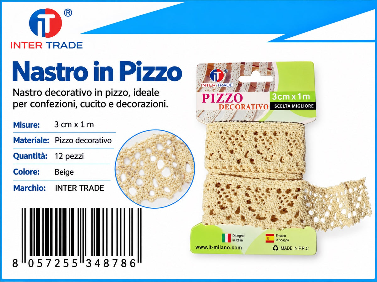 34878 Pizzo Decorativo 3Cm*1M