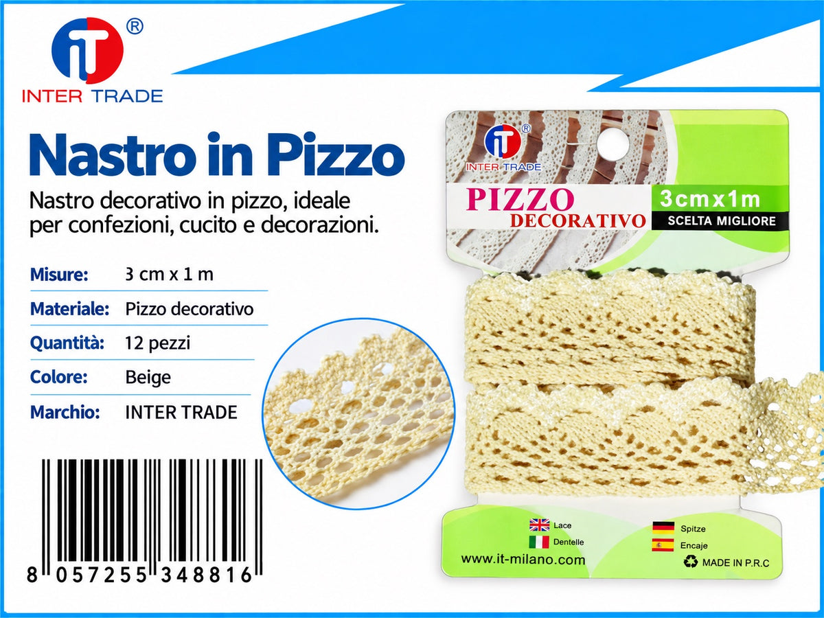 34881 Pizzo Decorativo 3Cm*1M