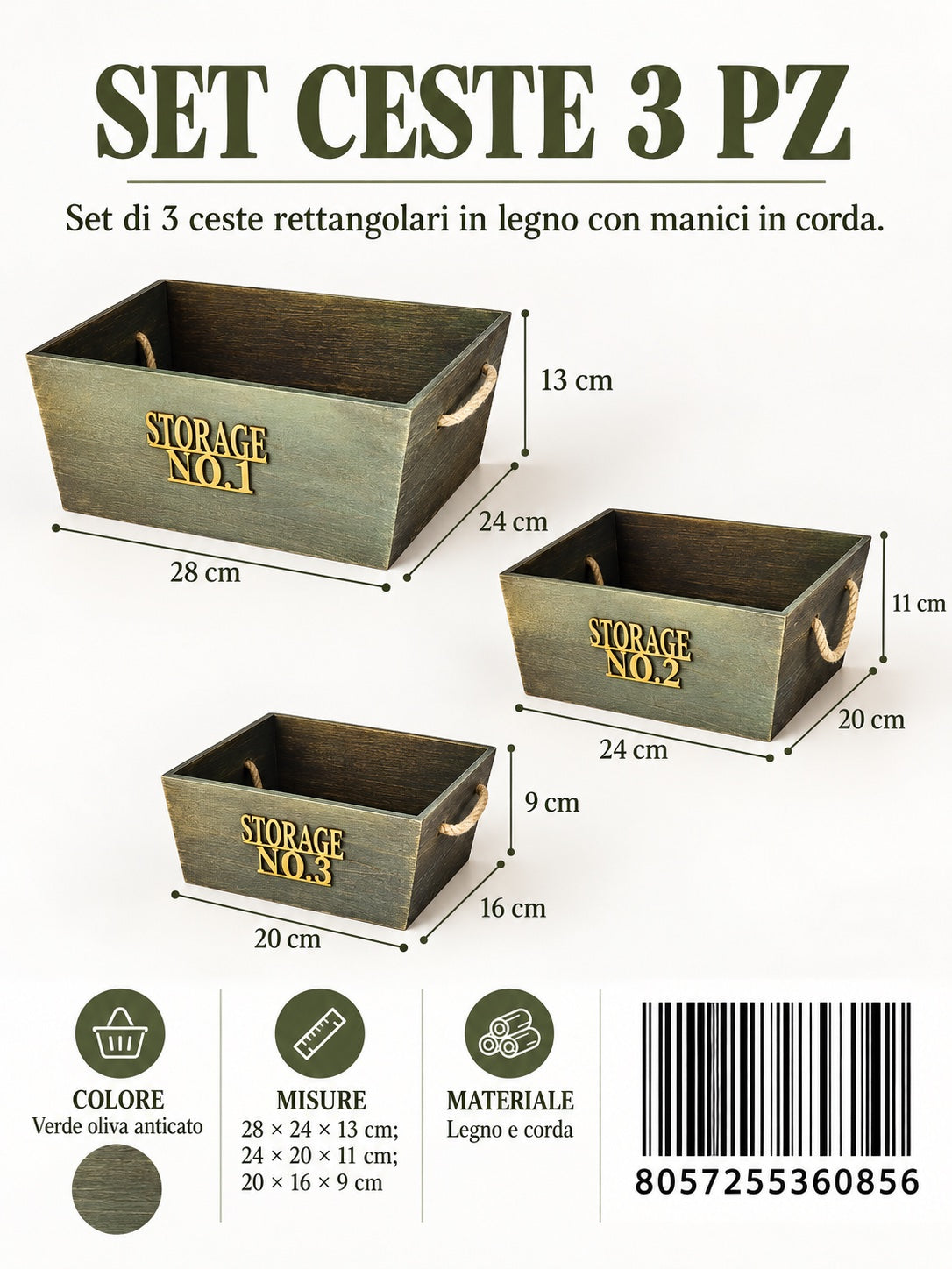36085 Set Ceste 3Pz Ct 12