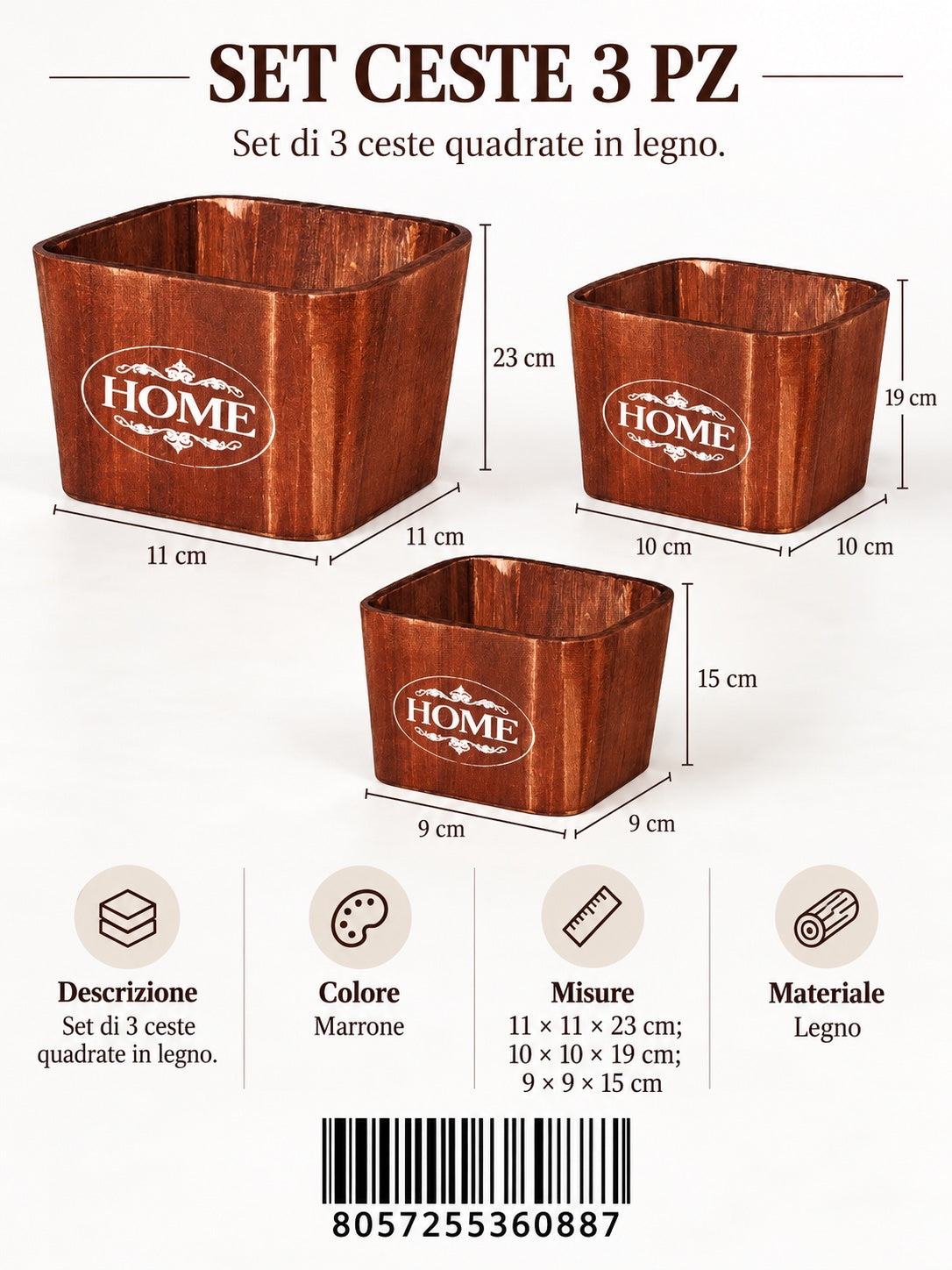 36088 Set Ceste 3Pz Ct 12