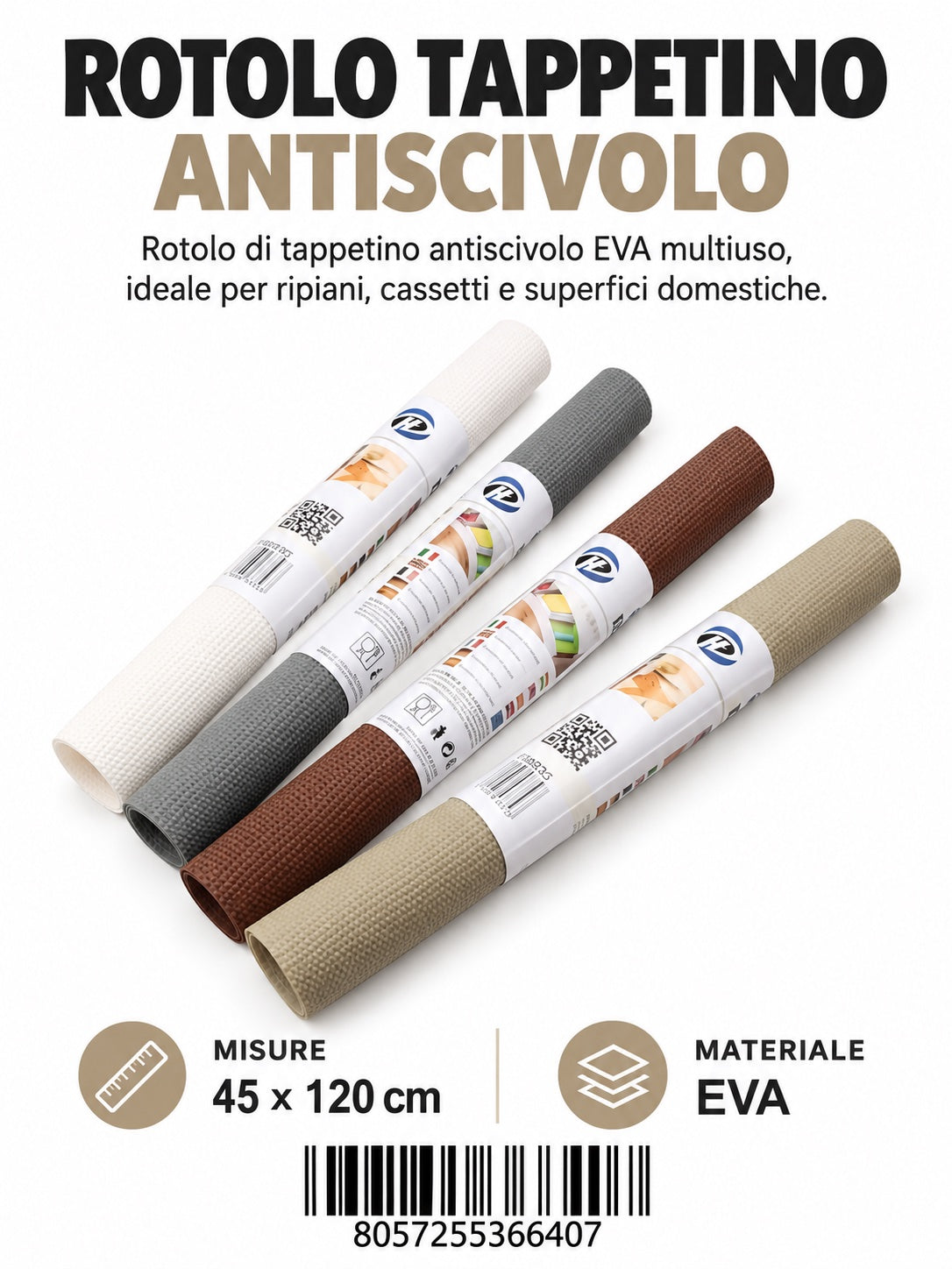 36640 Rotolo Tappetino Antiscivolo 45*120Cm Ct 120