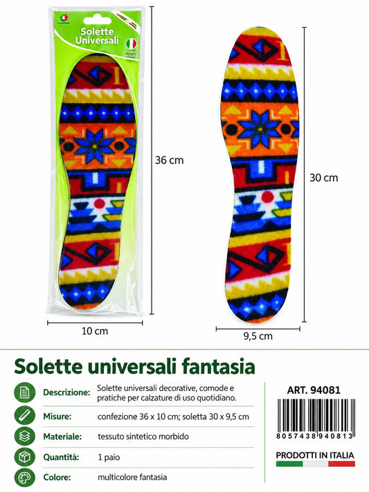 94081 Soletta Scarpe Pile Stampato 142
