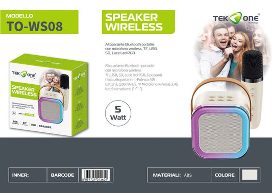 Speaker Wireless 5W Con Microfono