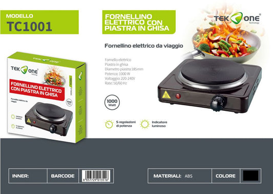 Fornello Elettrico Con Piastra In Ghisa 220-240V 50-60HZ 1000W